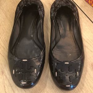 Practically New , Tory Burch Patent Leather Flat